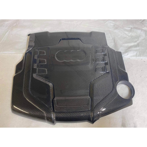 AUDI A5 B8 CARBON ENGINE COVER BOTH PARTS