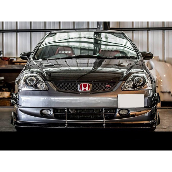 Universal Fibreglass FX Front Splitter with Wingle...